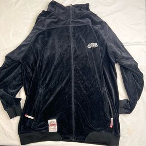 Akademiks Spellout Full Zip Sweatshirt Men's Size 3XL Black color L050423
